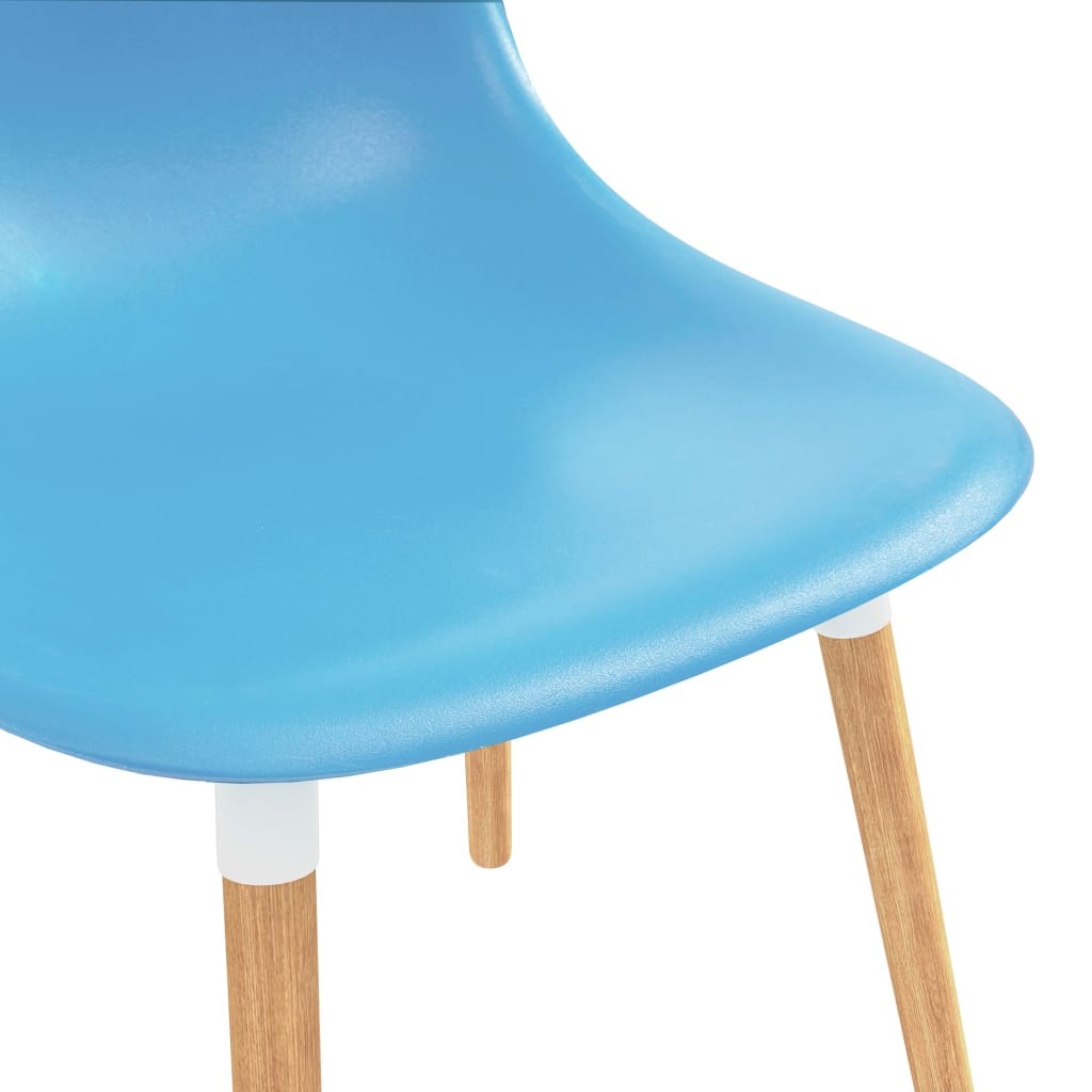 Dining Chairs 4 pcs Blue Plastic